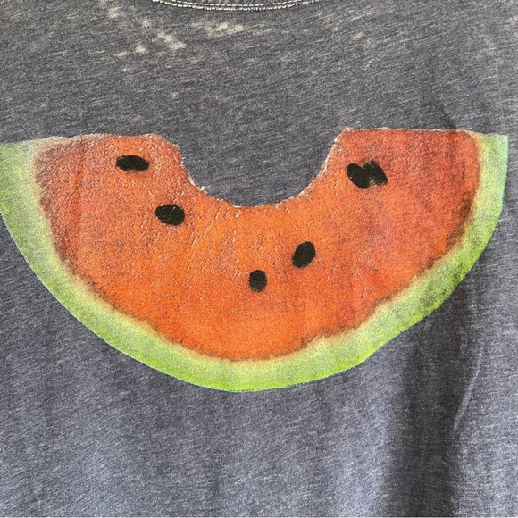 Chaser Blue Tank Top with Watermelon Graphic Burnout Fabric Medium NWOT - Picture 8 of 8